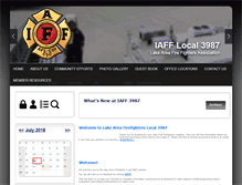 Tablet Screenshot of lakeareafirefighters.org